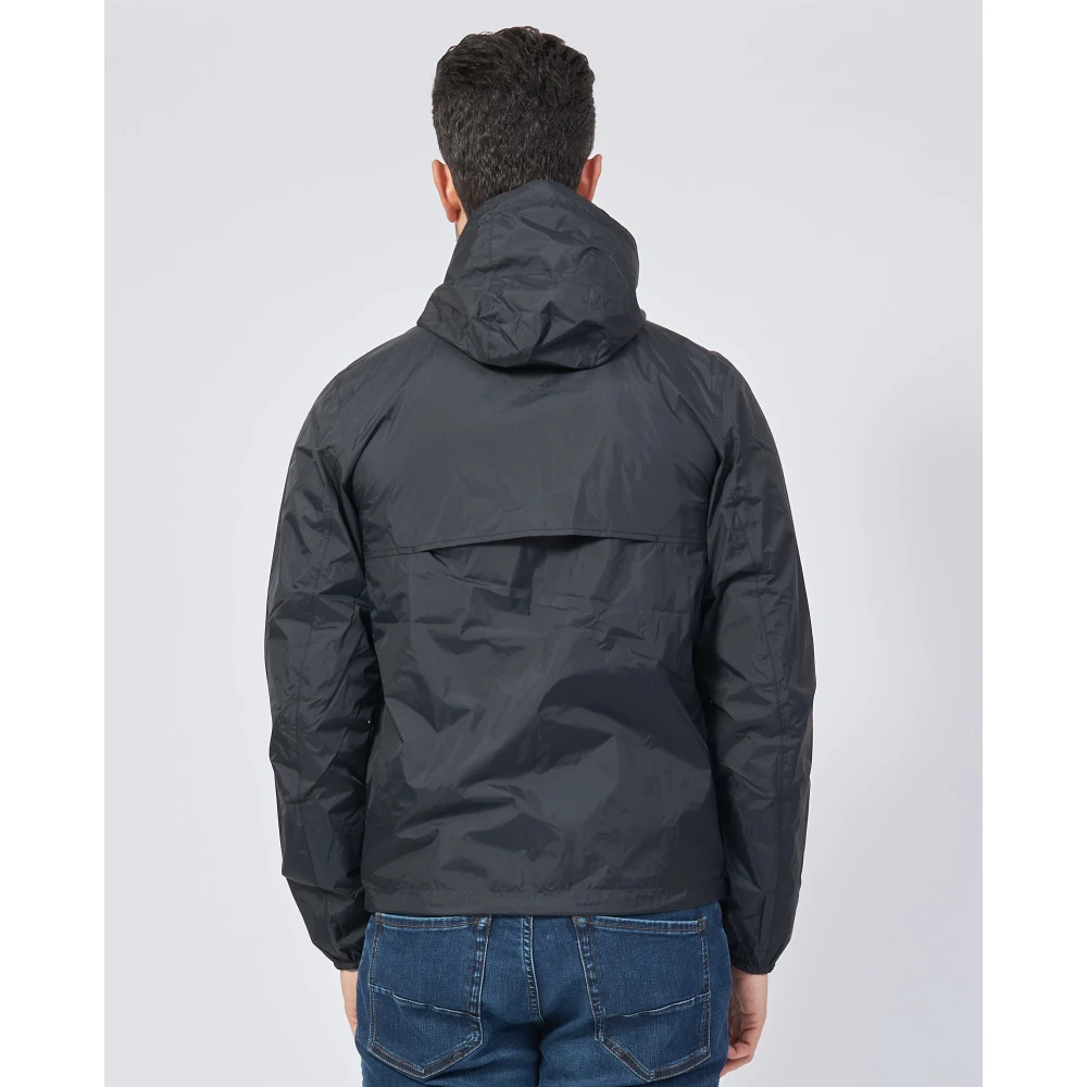K-way Omkeerbare Waterdichte Windjack Zwart Black Heren