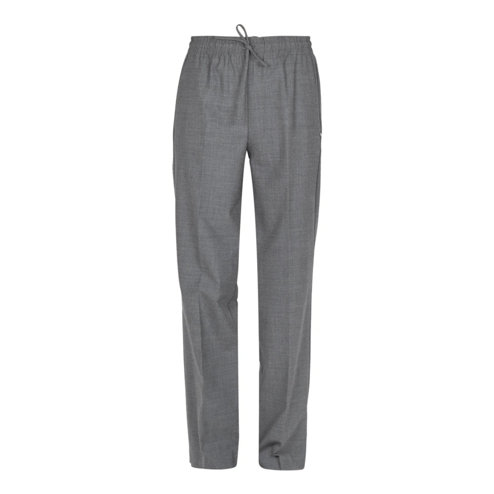 Ottod'Ame Grijze Wijde Broek van Wolmix Gray Dames