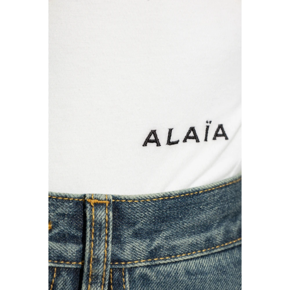 Alaïa Lichaam met logo White Dames