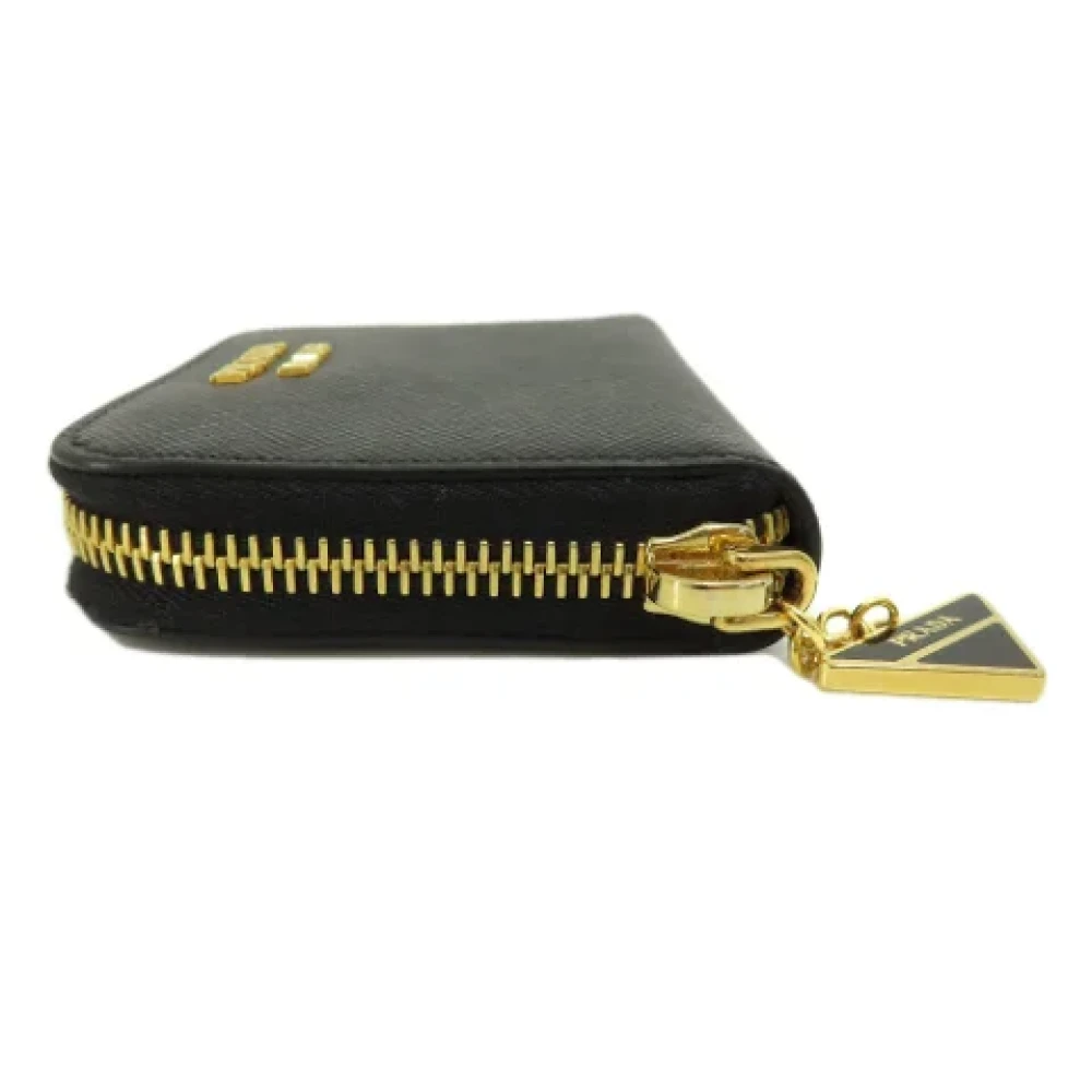 Prada Vintage Pre-owned Leather wallets Black Dames