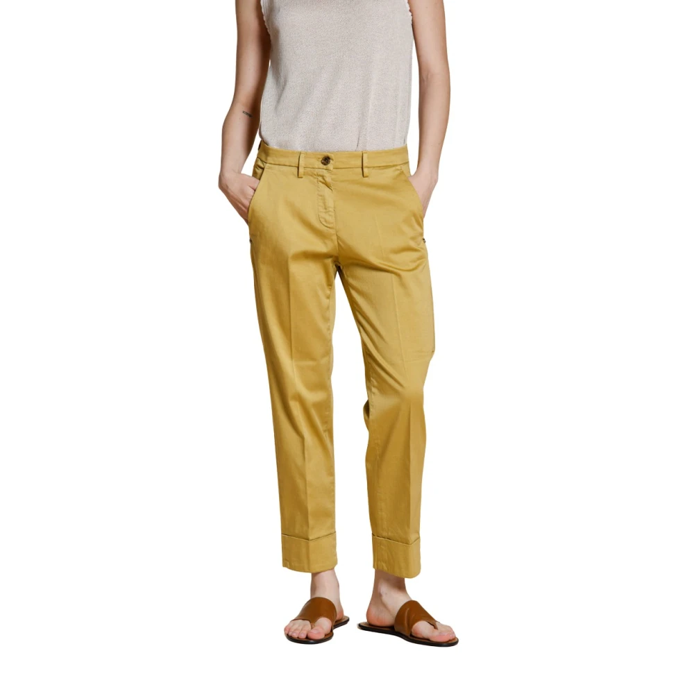 Mason's Vrouw Geel Broeken Dames, 2XL, Katoen, New York Carrot Chino Broek