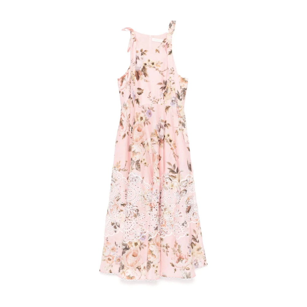 Zimmermann Bloemenprint Linnen Jurk Multicolor Dames