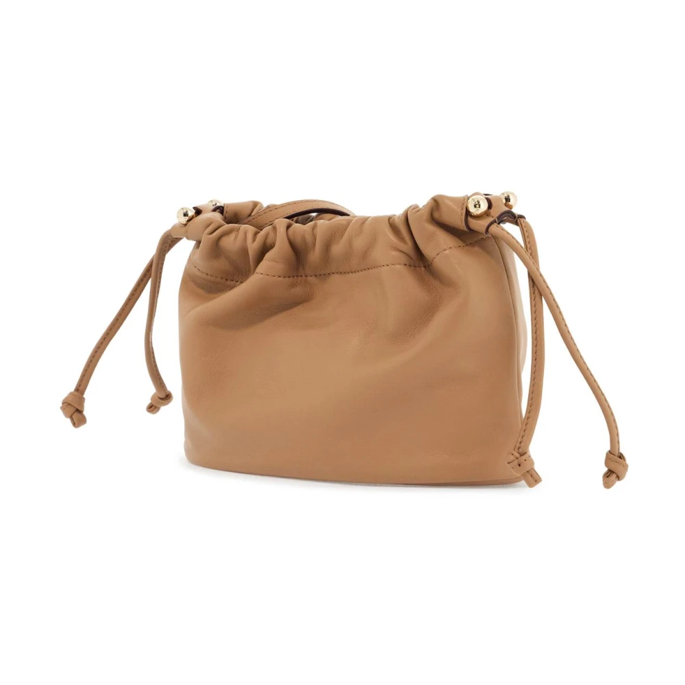 Strathberry Elegante Karamel Bucket Tas met Trekkoord Beige Dames
