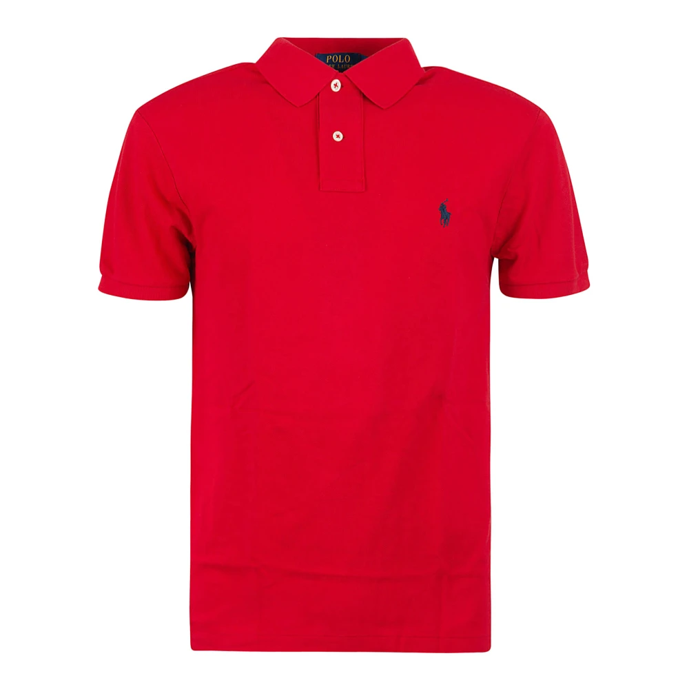 Ralph Lauren Rode Gebreide Polo Shirt Red Heren