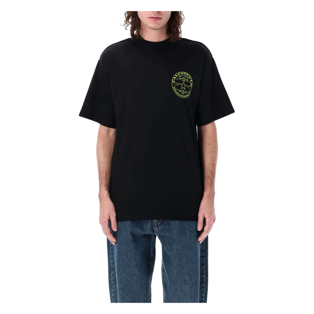 Magliano Zwarte Katoenen Tee met Modern Print Black Heren