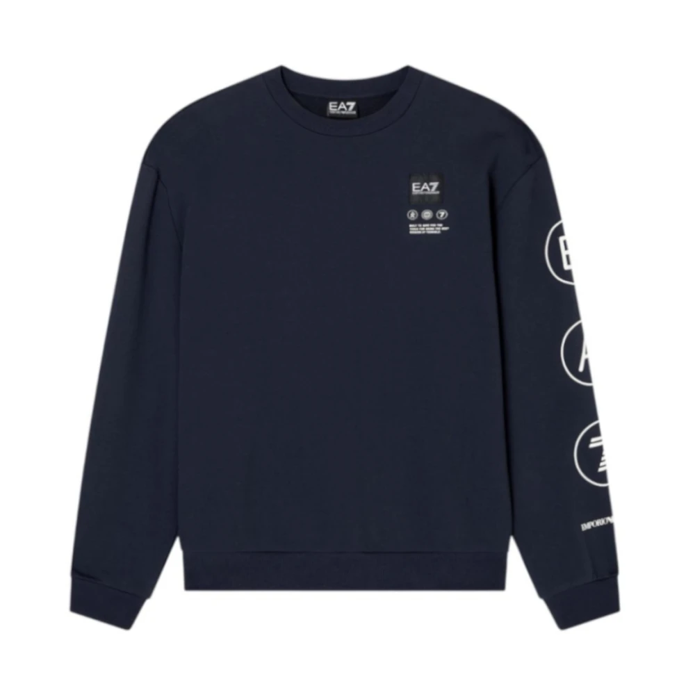Emporio Armani Ea7 Herren Blau Sweatshirts & Hoodies, Xsgröße: