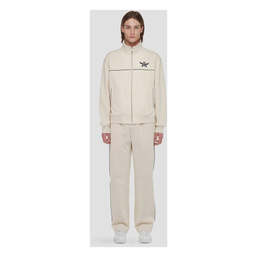 MCM Essentiële trainingsjas in Romanit met logo White Heren