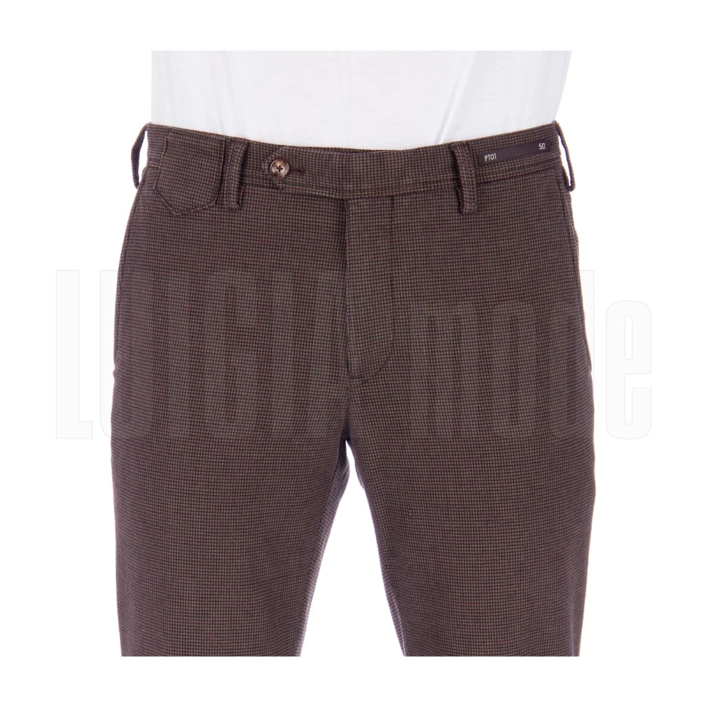 Pt01 Super Slim Broek Brown Heren