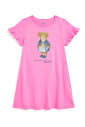robe-rose-avec-ruffle-trim