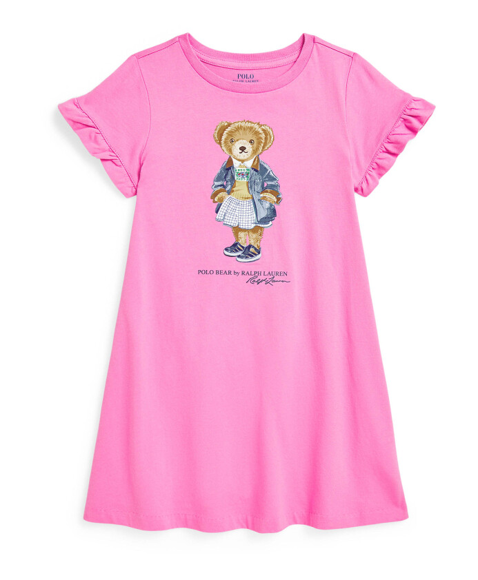 robe-rose-avec-ruffle-trim