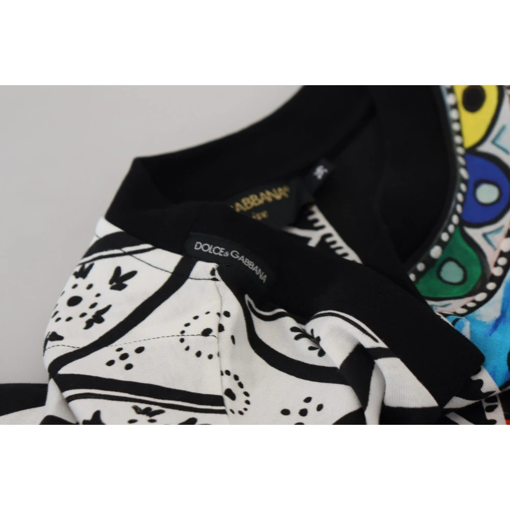 Dolce & Gabbana Prachtige Multicolor Bedrukte Katoenen Top Multicolor Dames