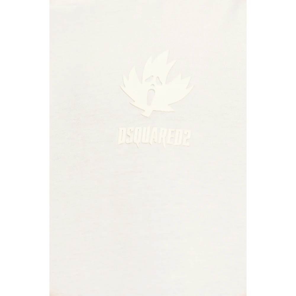 Dsquared2 T-shirt met logo White Heren