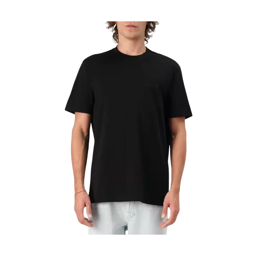 Armani Exchange Hombre Negro - Camiseta De Corte Regular Con Logo - Tops - M