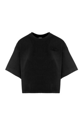 t-shirt-noir-en-coton-avec-logo-manches-courtes