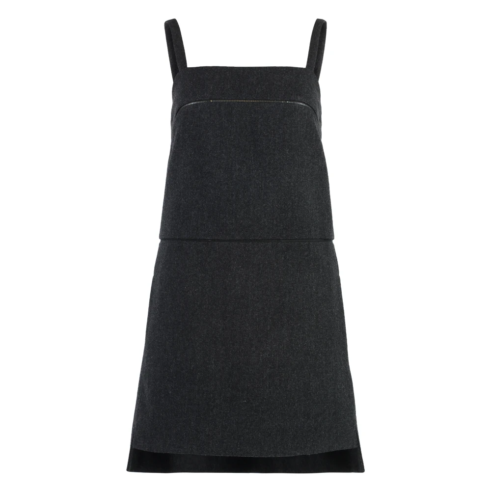 Max Mara Women's Gray Short Dresses, Xs, Leale Virgin Wool Dress