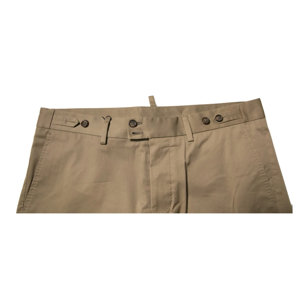 Dolce & Gabbana Bruine Katoenen Chino Shorts met Zakken Brown Heren