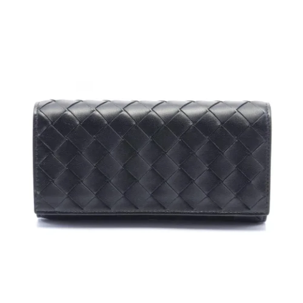 Bottega Veneta Vintage Pre-owned Leather wallets Black Dames