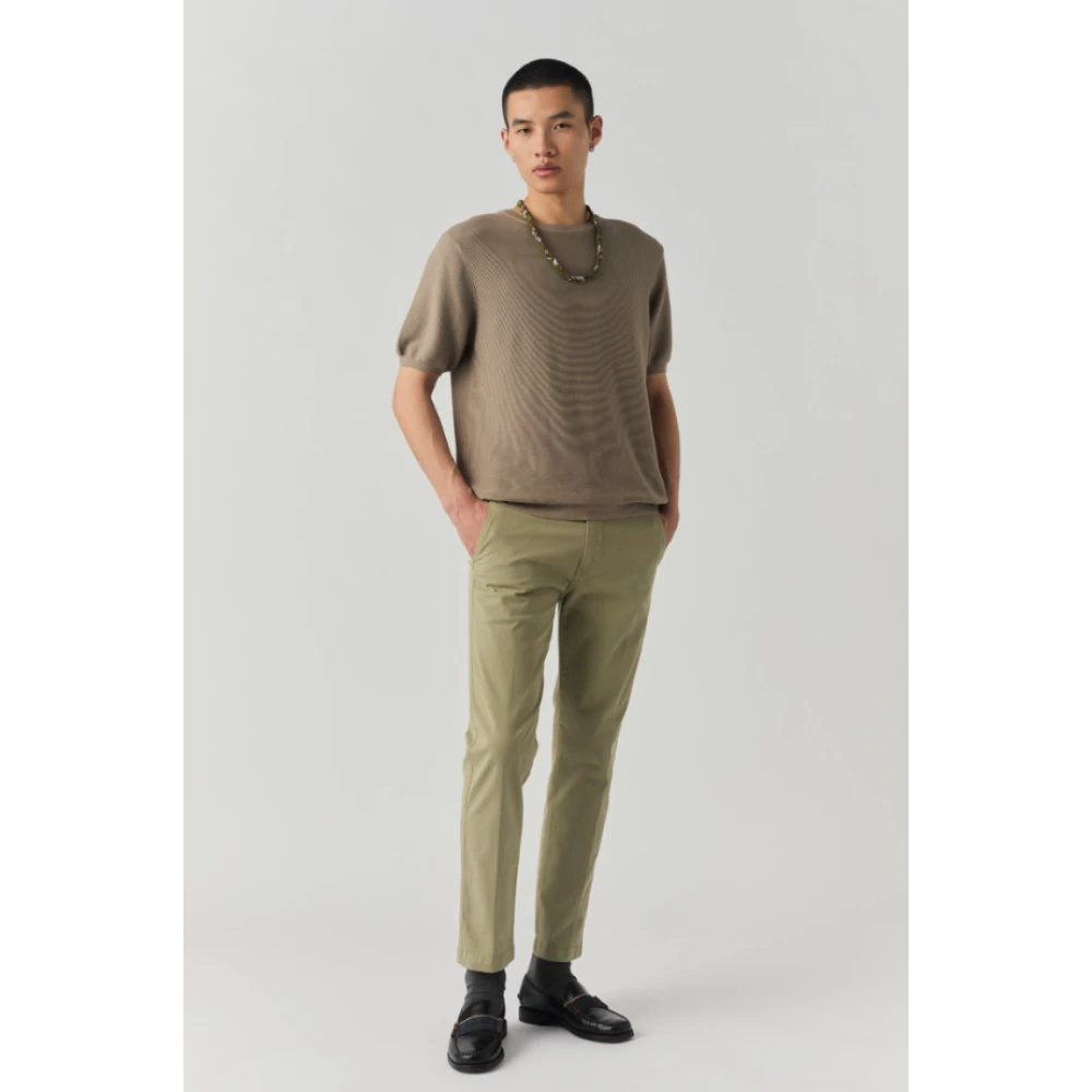 Roy Roger's Katoenen Gewassen Broek Green Heren