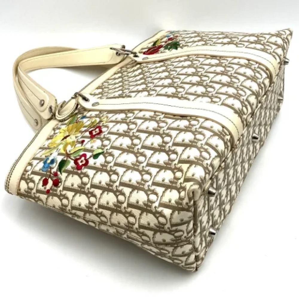 Dior Vintage Pre-owned Leather dior-bags Beige Dames