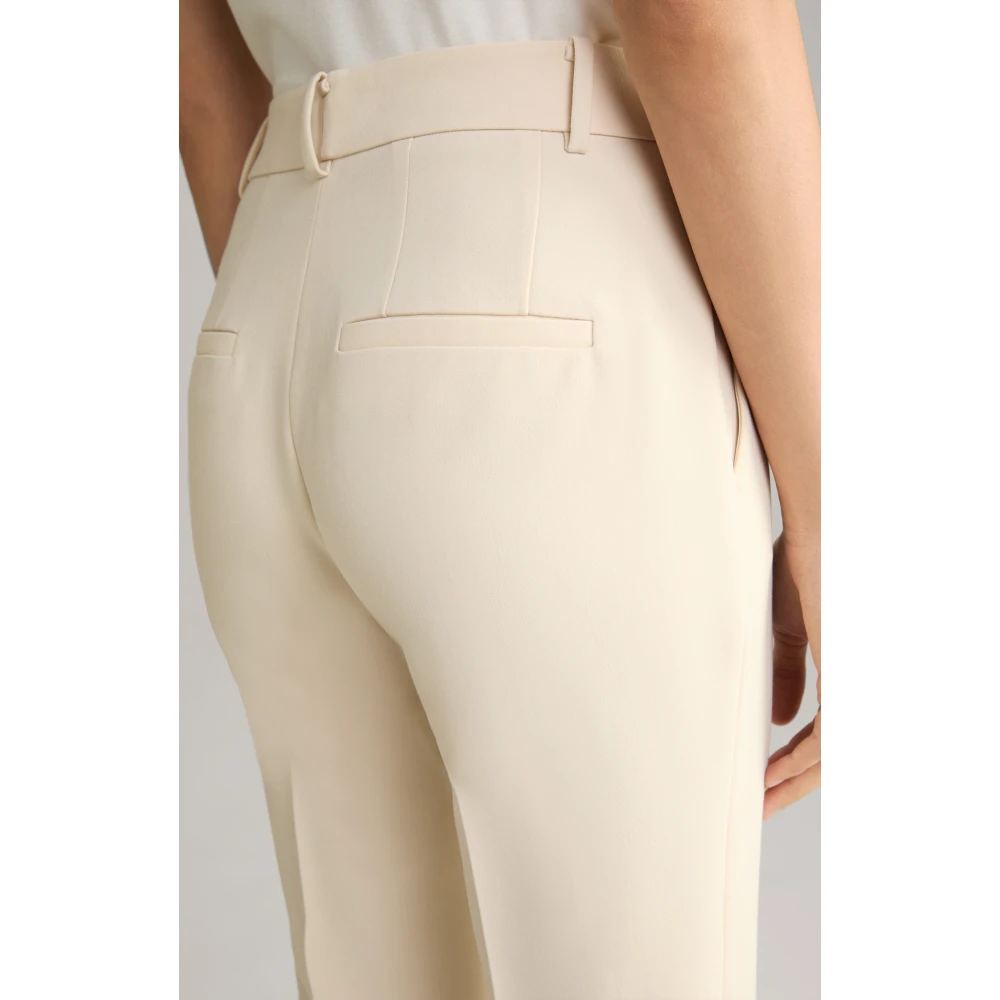 Joop! Elastische damesbroek met uitlopende zoom Beige Dames