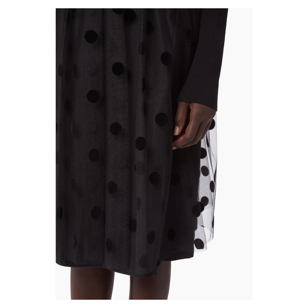 Nina Ricci Polkadots tule rok met plooien Black Dames
