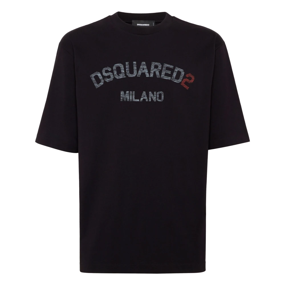 Dsquared2 Zwarte T-shirt voor mannen Black Heren