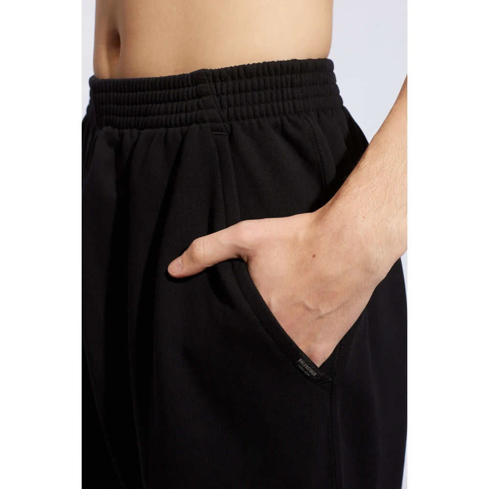 Balenciaga Sweatpants met logo Black Heren
