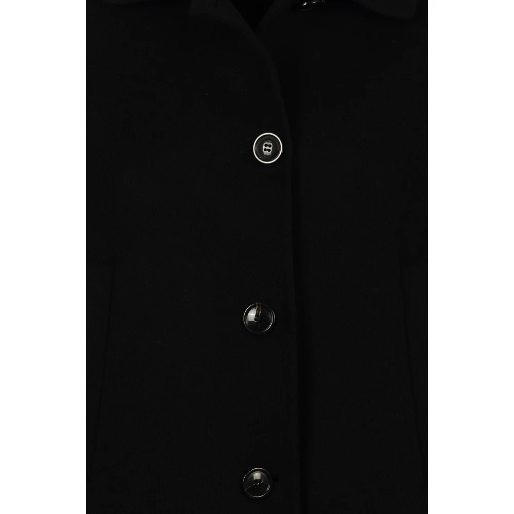 Seventy Zwarte Jas Cappotto Stijl Black Dames