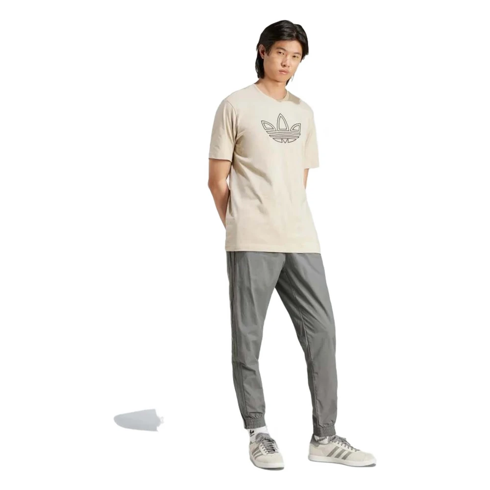 Adidas Outline T-shirt Beige Heren