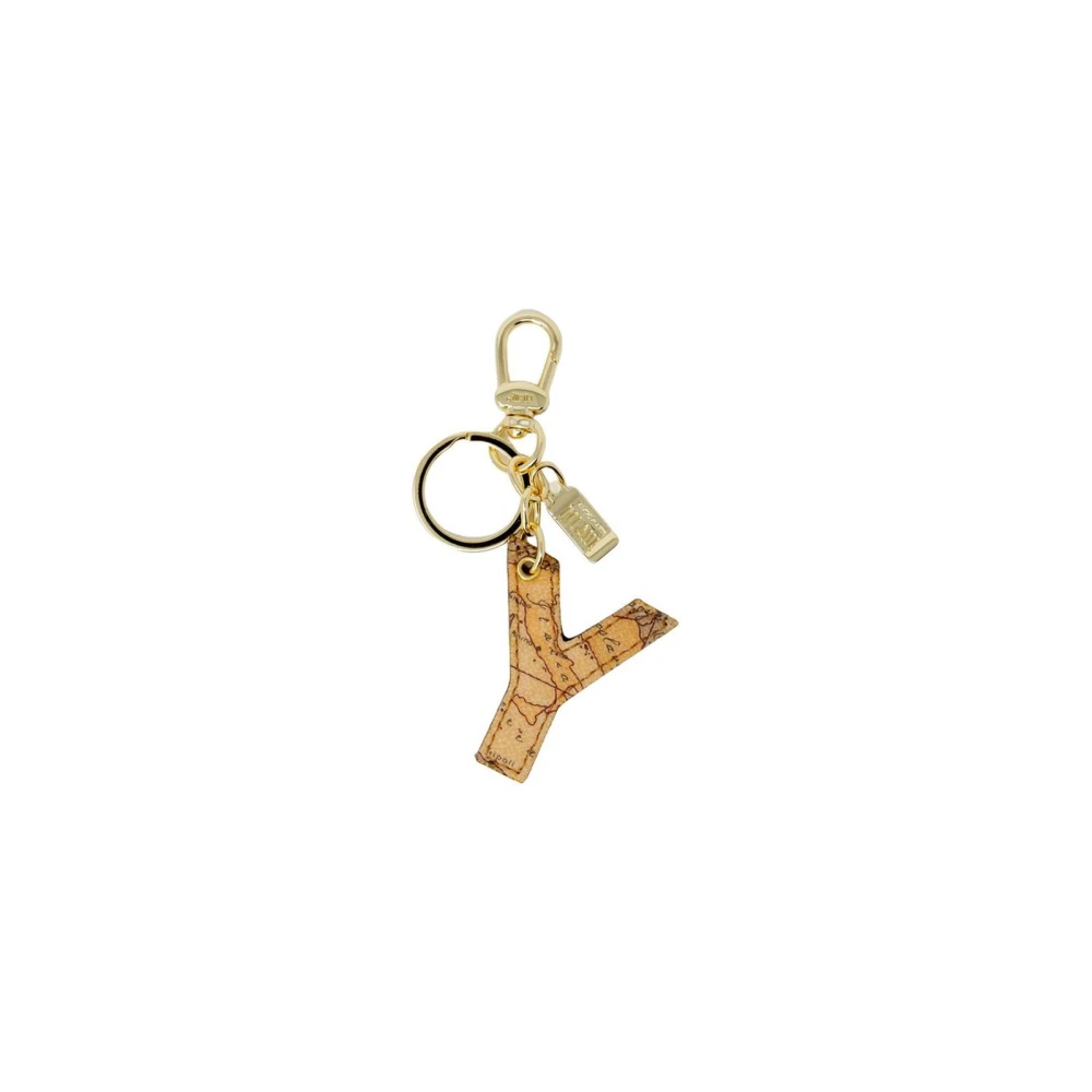 Alviero Martini 1a Classe Geo Map Style Sleutelhanger Beige Dames