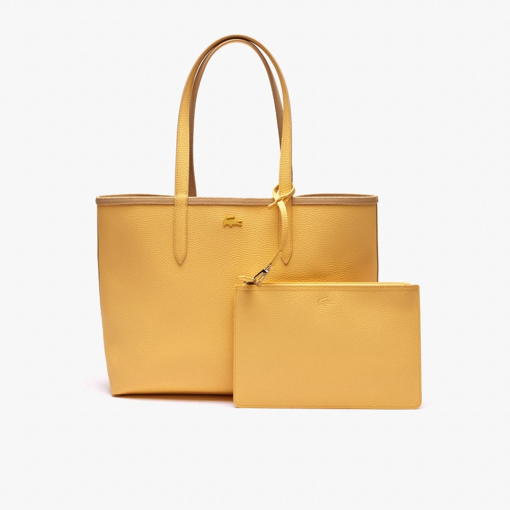 Lacoste Anna Schoudertas in Zwart Yellow Dames