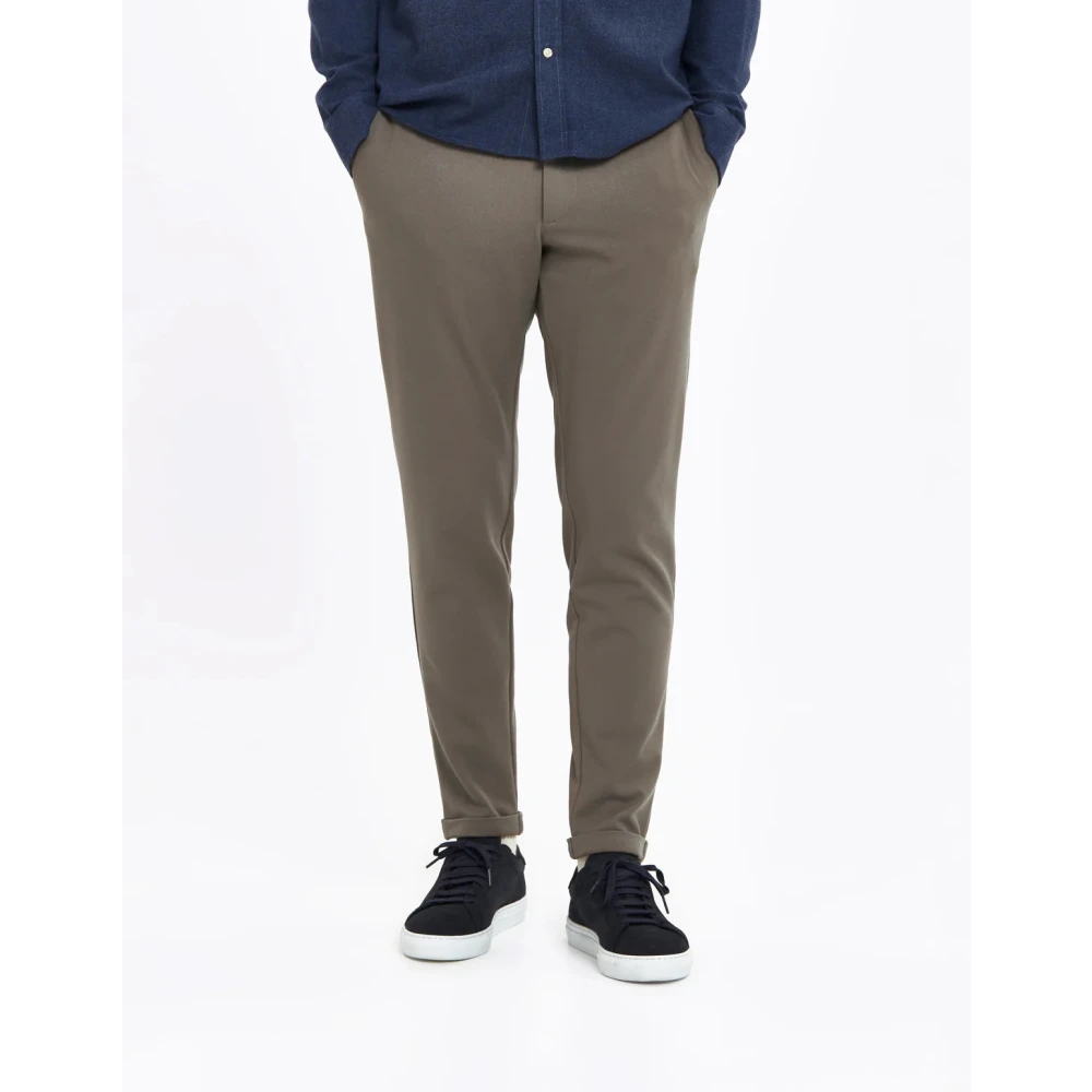 Les Deux Nette Slim Fit Oprolbare Broek Gray Heren