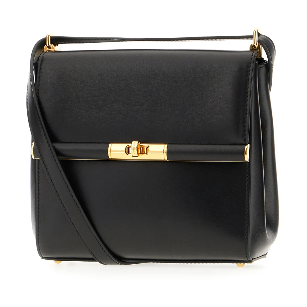 Dolce & Gabbana Marlene Crossbody Tas van Zwart Leer Black Dames
