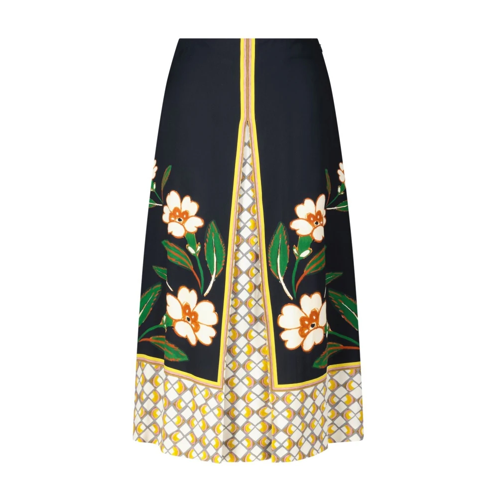 La DoubleJ Bloemige A-lijn Midi Rok Multicolor Dames