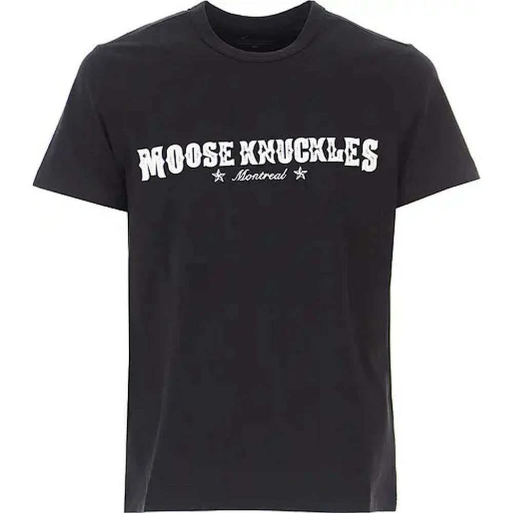 Moose Knuckles T-Shirt Klassieke Stijl Black Heren