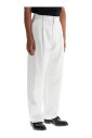 white-wide-leg-cotton-trousers