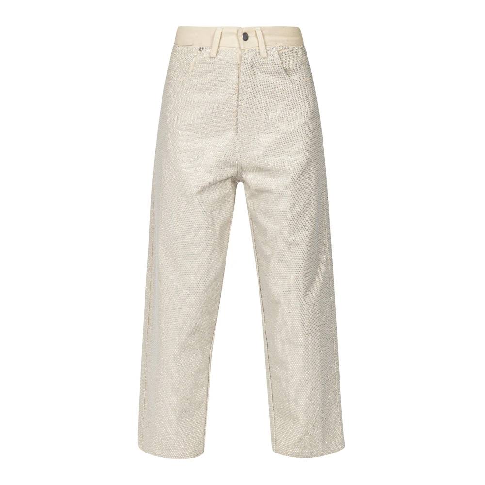 Mes Demoiselles Creme Broek voor Vrouwen Beige Dames