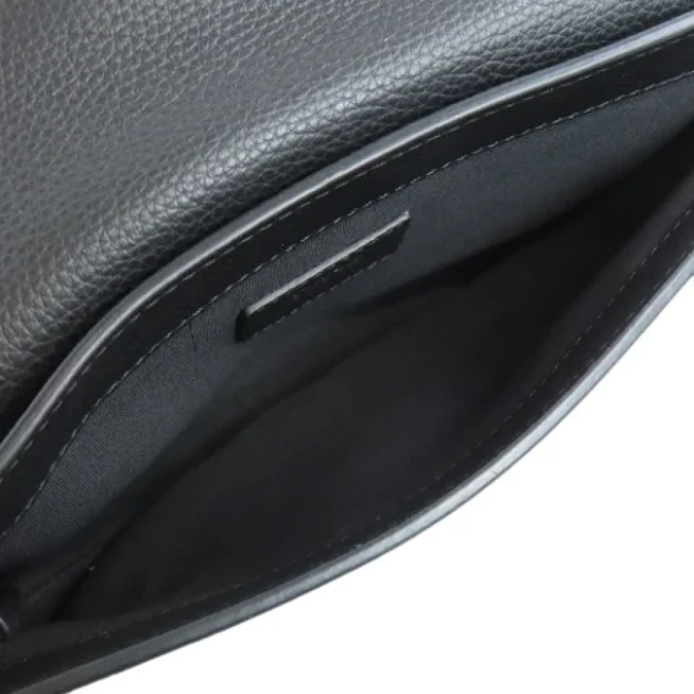 Dior Vintage Pre-owned Leather shoulder-bags Black Dames
