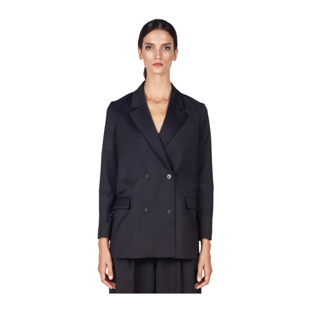 RRD Double-Breasted Blazer met SURFLEX-stof Black Dames