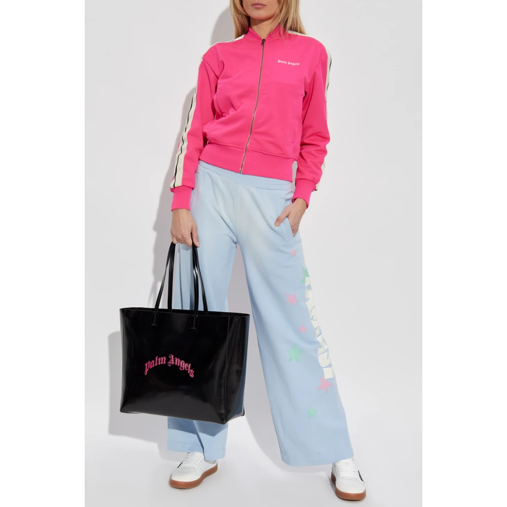 Palm Angels Sweatshirt met geborduurd logo Pink Dames