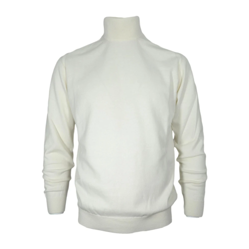 Cashmere Company Men's White Lupetto Slim Fit - Turtlenecks - 3XL - Knitwear