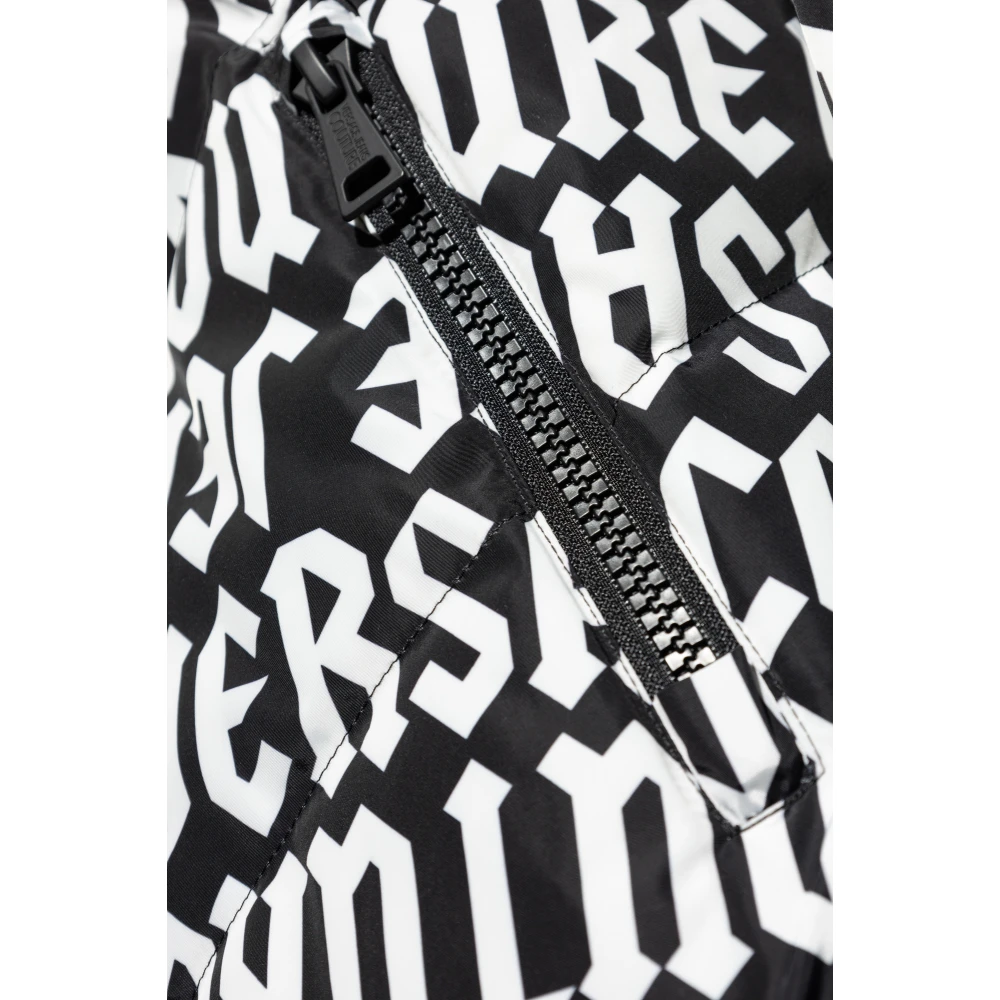 Versace Jeans Couture Omkeerbare jas met logo Black Heren
