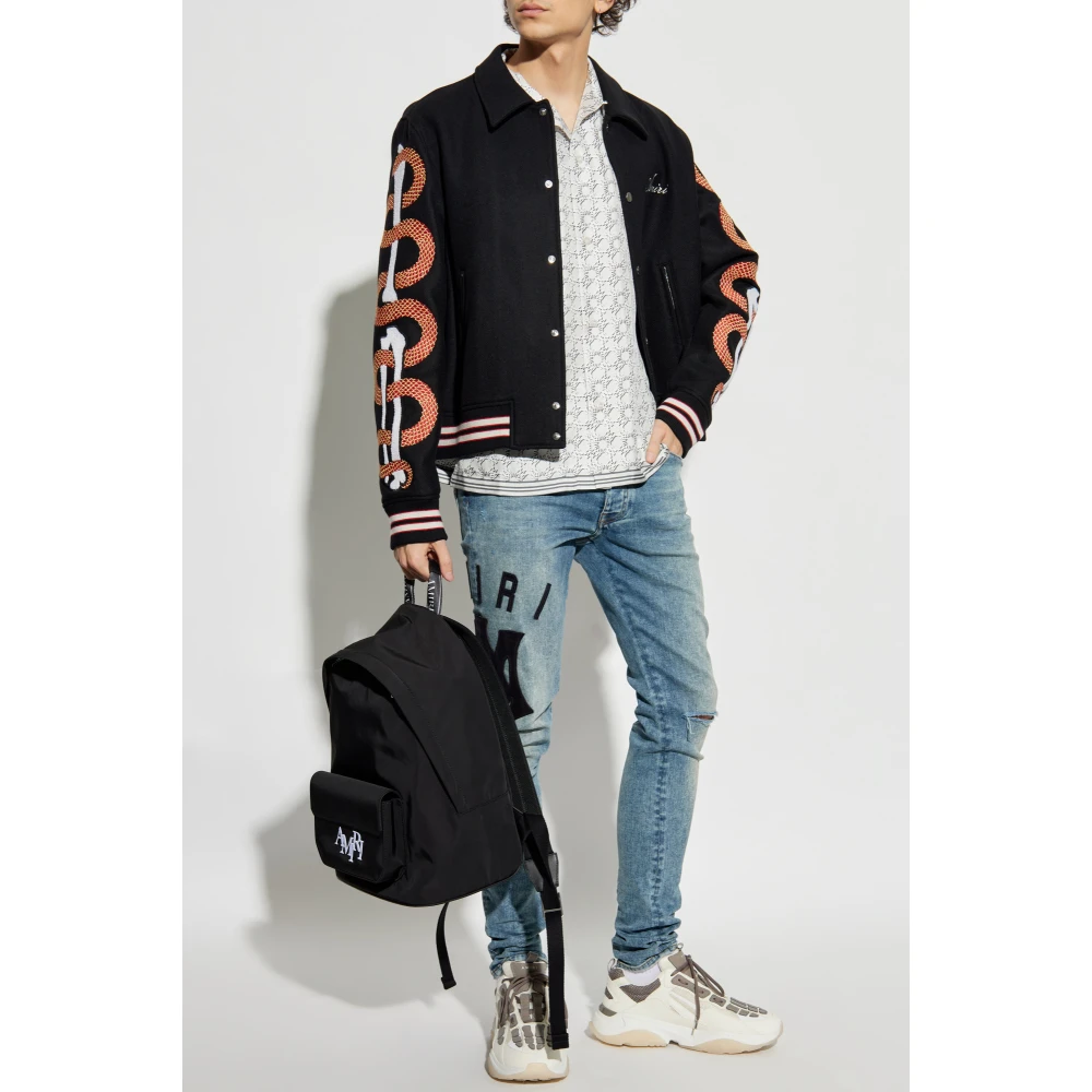 Amiri Jeans met logo Blue Heren
