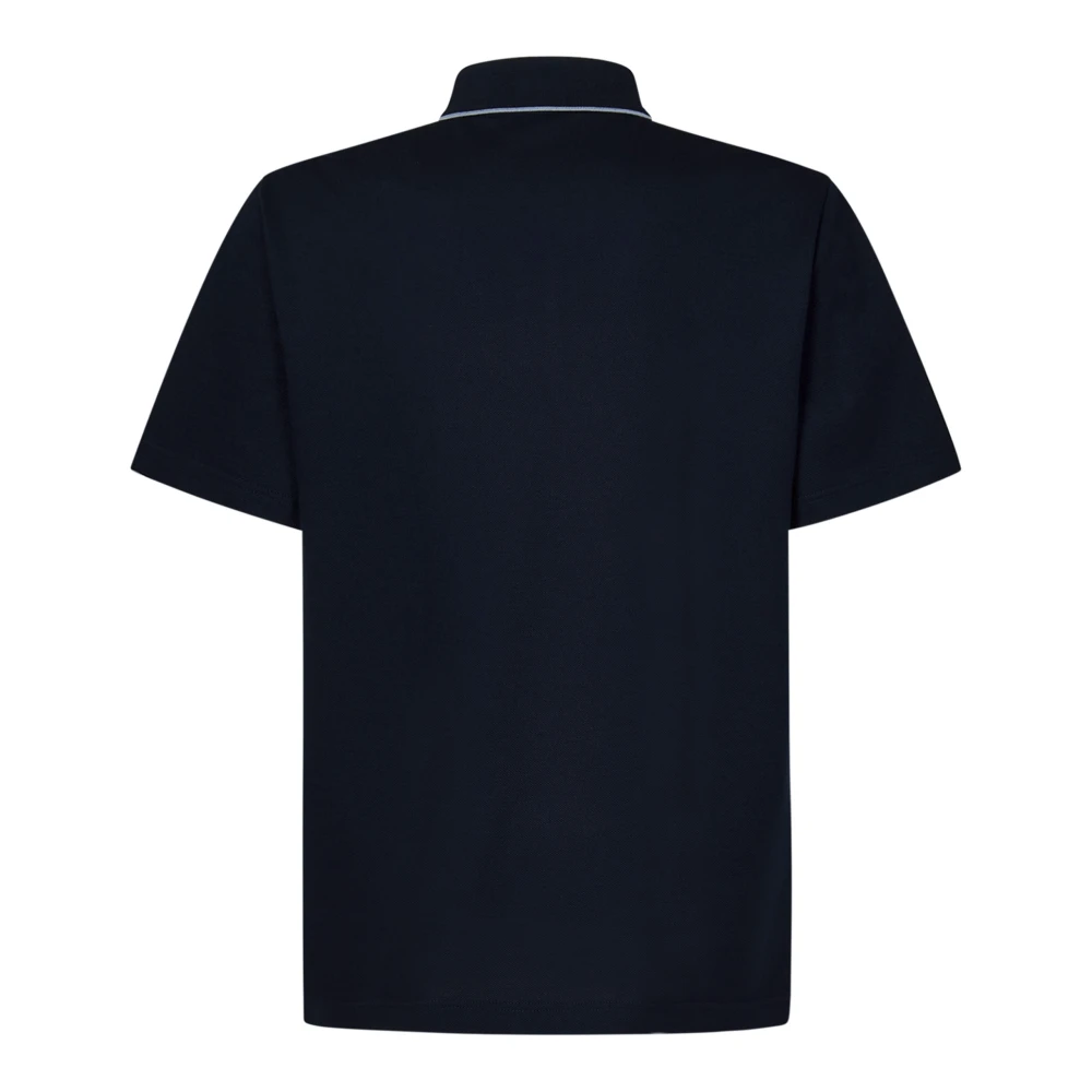Brioni Blauw Polo Shirt met Logo Borduursel Blue Heren