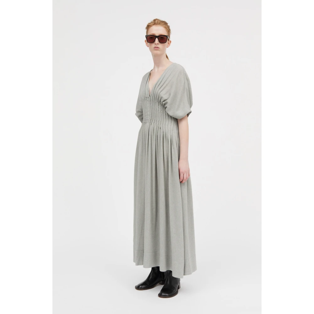 Mark Kenly Domino Tan Geplooide Dashika Jurk Licht Mos Green Dames