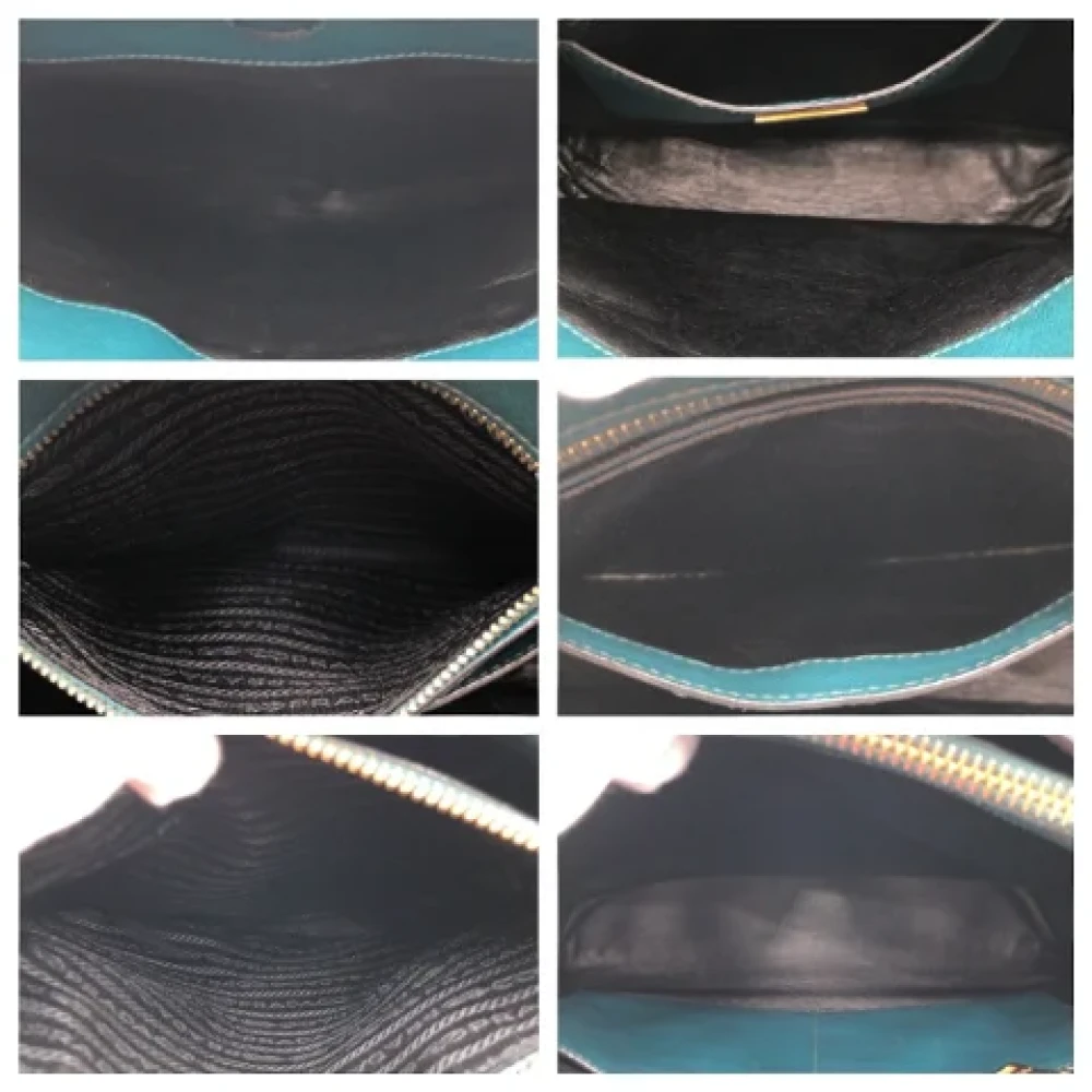 Prada Vintage Pre-owned Leather prada-bags Green Dames
