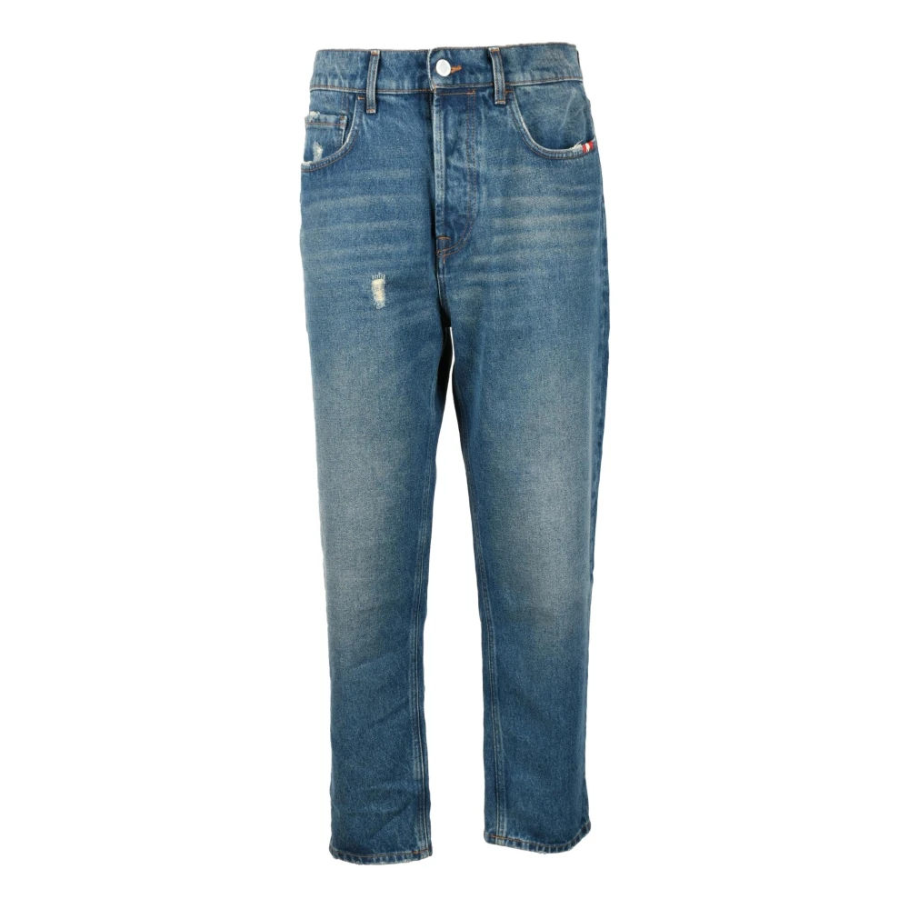 Amish Katoen Denim Jeans Blue Heren