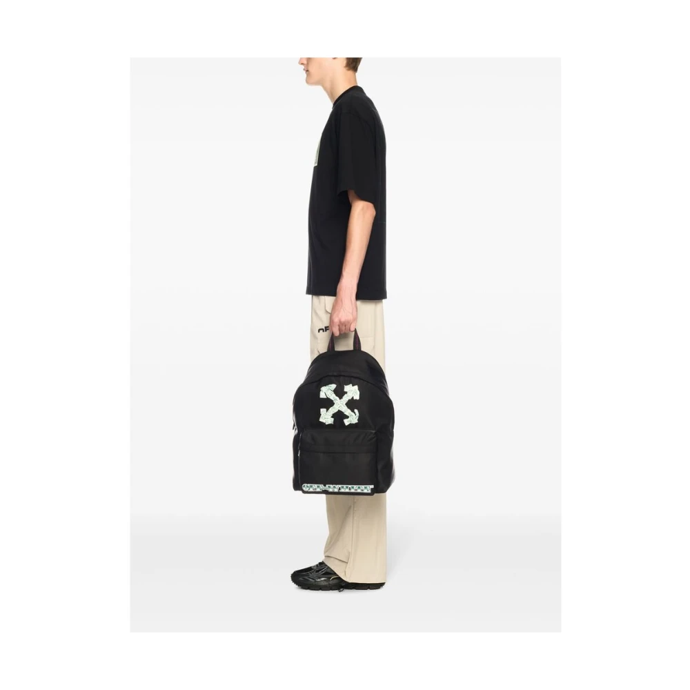 Off White Zwarte rugzak met bovenrits Black Heren