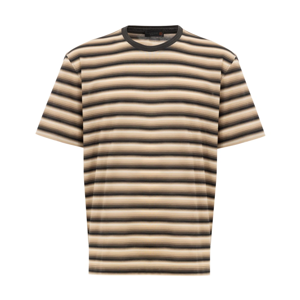 Corneliani Gestreept T-shirt beige en bruin Multicolor Heren