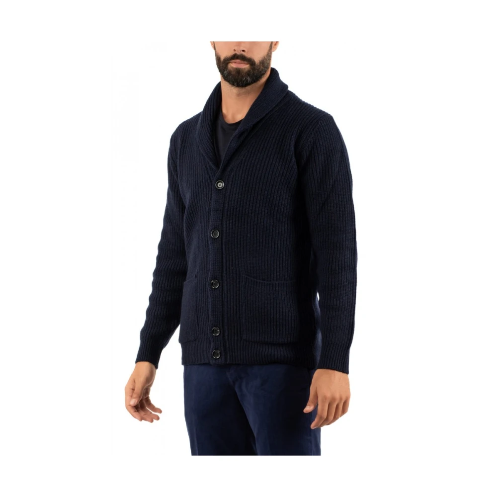 Daniele Fiesoli Heren Cardigan Trui Blue Heren